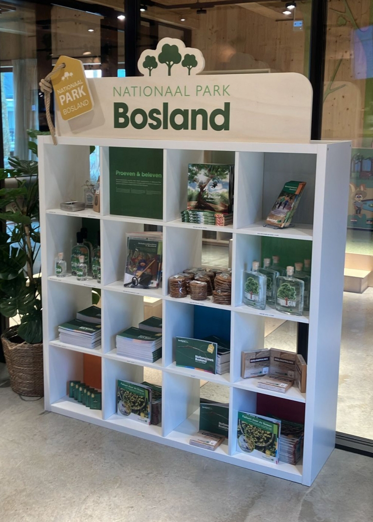 Producten display Nationaal Park Bosland